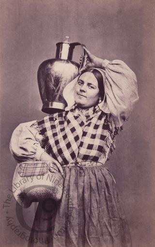 Belgian woman with milk jug