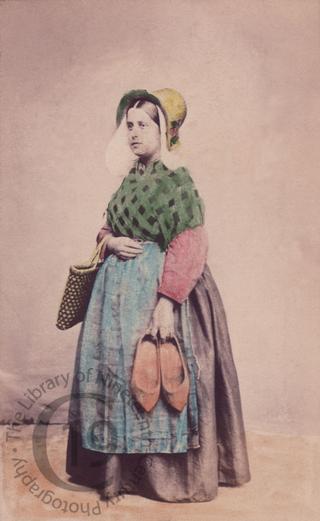 Belgian woman with clogs
