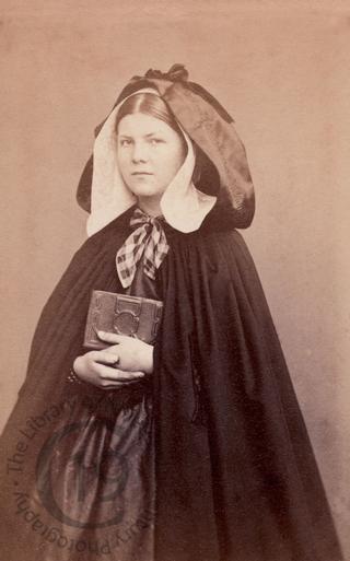 Belgian woman wearing cloak