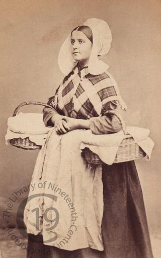 Belgian girl with baskets