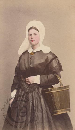 Belgian girl with milk pail