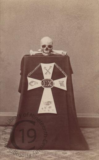 Skull and bones with regalia