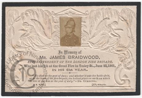 James Braidwood, died 1861