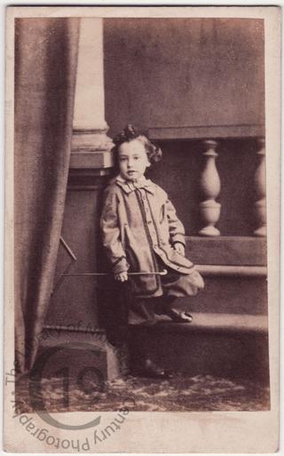 Boy with prop stairs