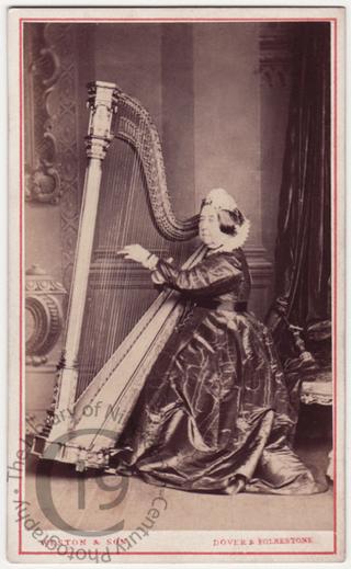 Miss Fagg and her harp