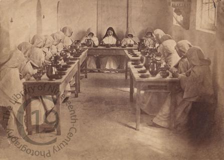 Nuns in a refectory