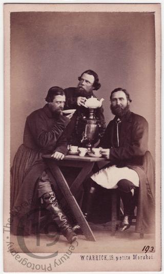 Servants drinking tea