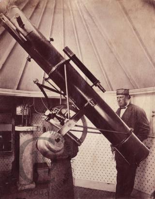 Charles Alexander Johns and telescope