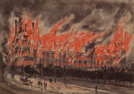 The burning of the Tuileries Palace