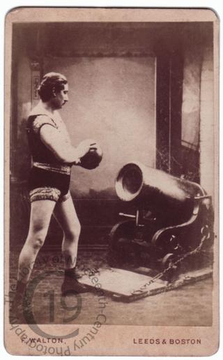 Strongman with cannonball