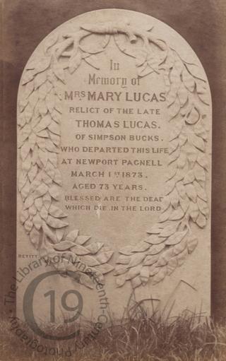 Mary Lucas, died 1873