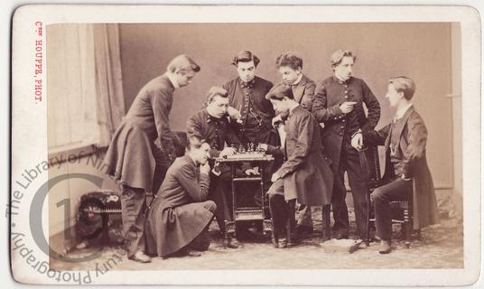 French students playing chess