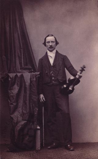 Unidentified man with a violin