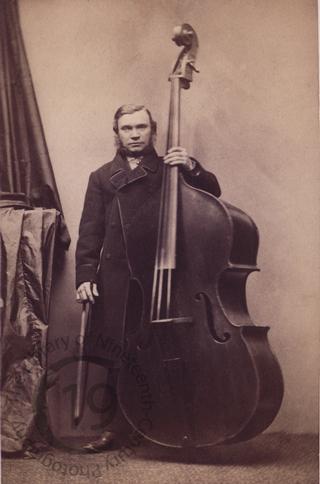 Unidentified man with a cello