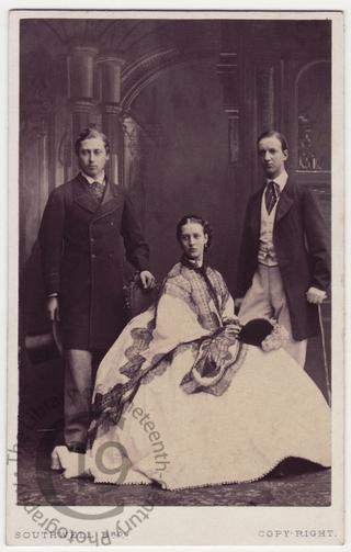 Princess Alexandra with husband and brother
