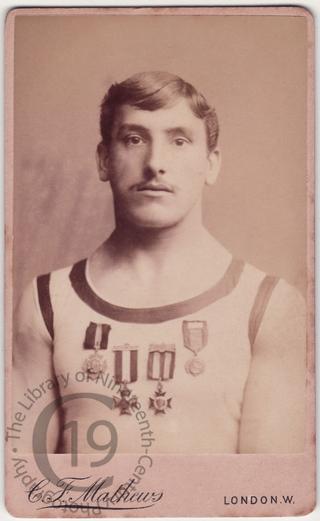 Sportsman with medals