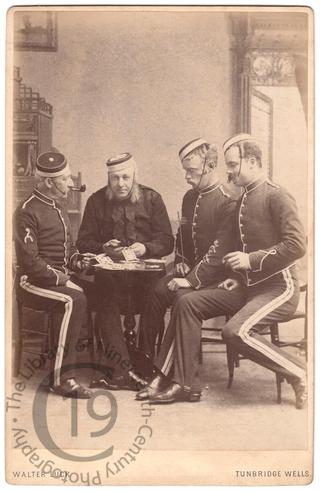 Four NCOs playing cards