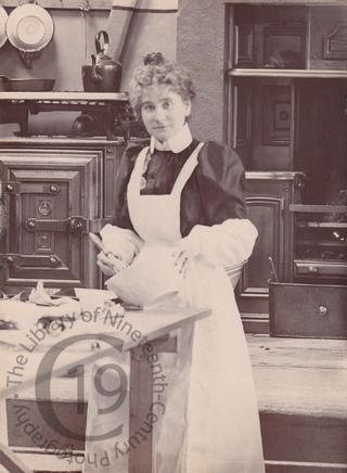 A cook in her kitchen