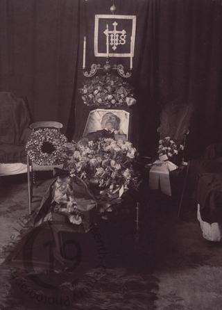Man in casket