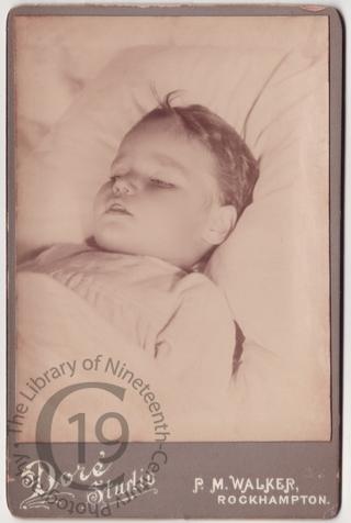 Boy with slightly open eyes
